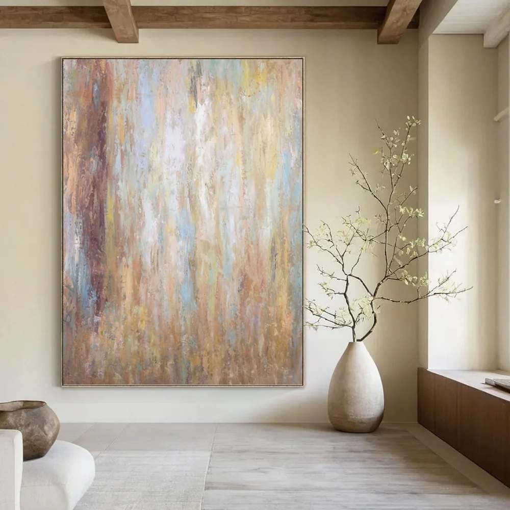 Abstract_Textured_Canvas_Painting_Softly_Artwork_N09UM wall art